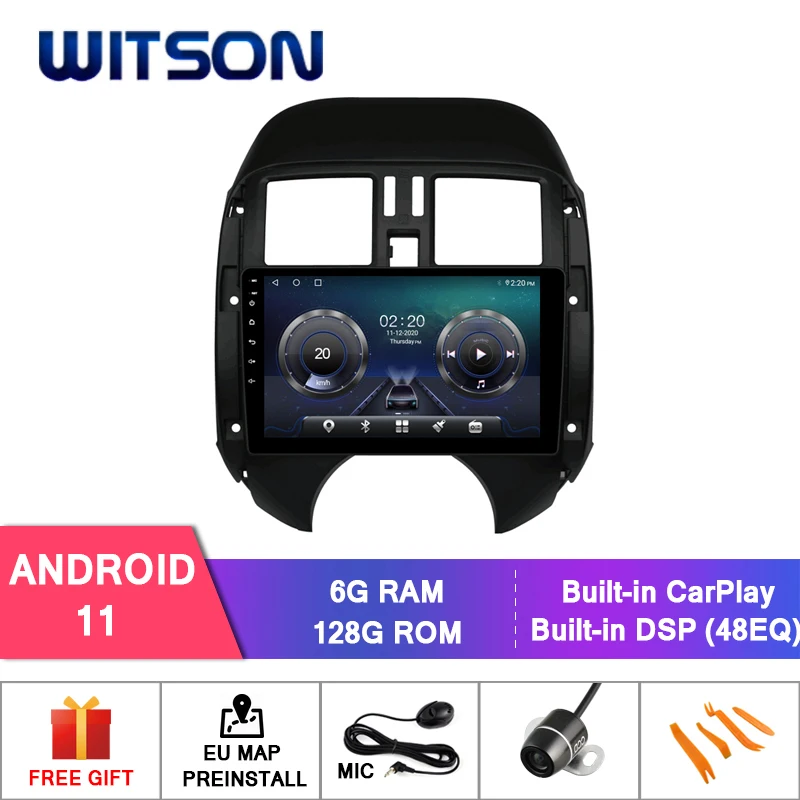 

WITSON 9'' Android 11 DSP CAR RADIO FOR NISSAN SUNNY 2011Car Multimedia Player Stereo AutoAudio GPS Navigation DVD Video Carplay