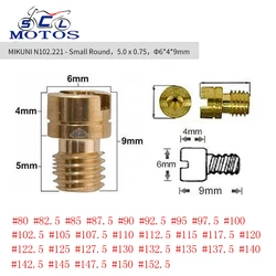 Sclmotos- N102.221 Mikun Small Round Main Jets Carburetor For Yamaha YFM660 For Kawasaki For Polaris For Suzuki ALT50 DRZ400