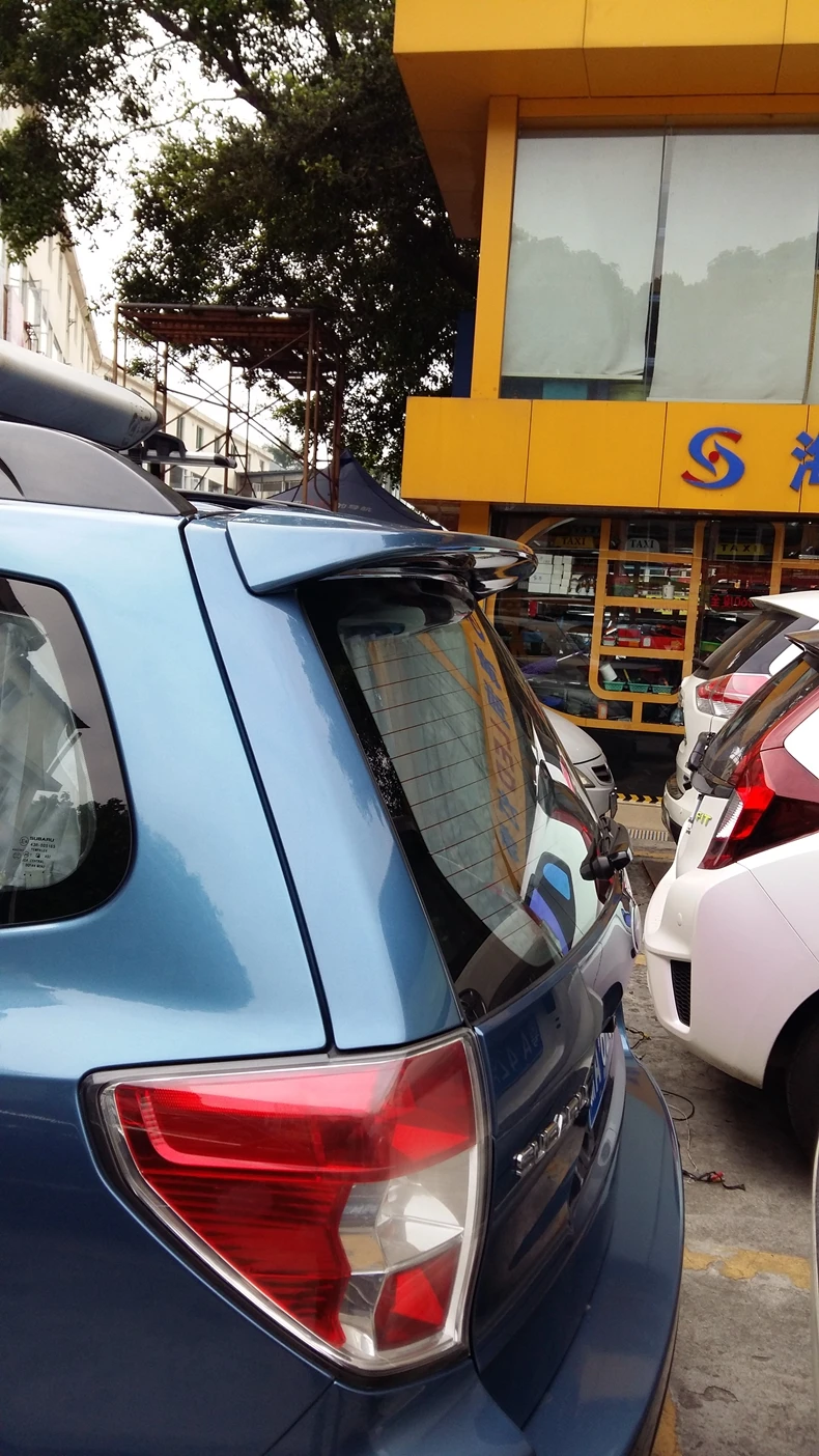 For Subaru Forester 2008 2009 2010 2011 2012 Car Styling ABS Plastic Unpainted Primer Color Rear Boot Trunk Wing Spoiler 1Pcs