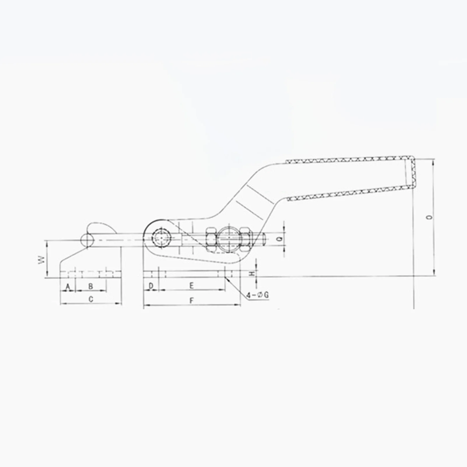 GH-40323-SS الفولاذ المقاوم للصدأ قابل للتعديل قفل المشبك الإفراج السريع تبديل المشبك سحب عمل مزلاج اليد 163 كجم أداة نجارة