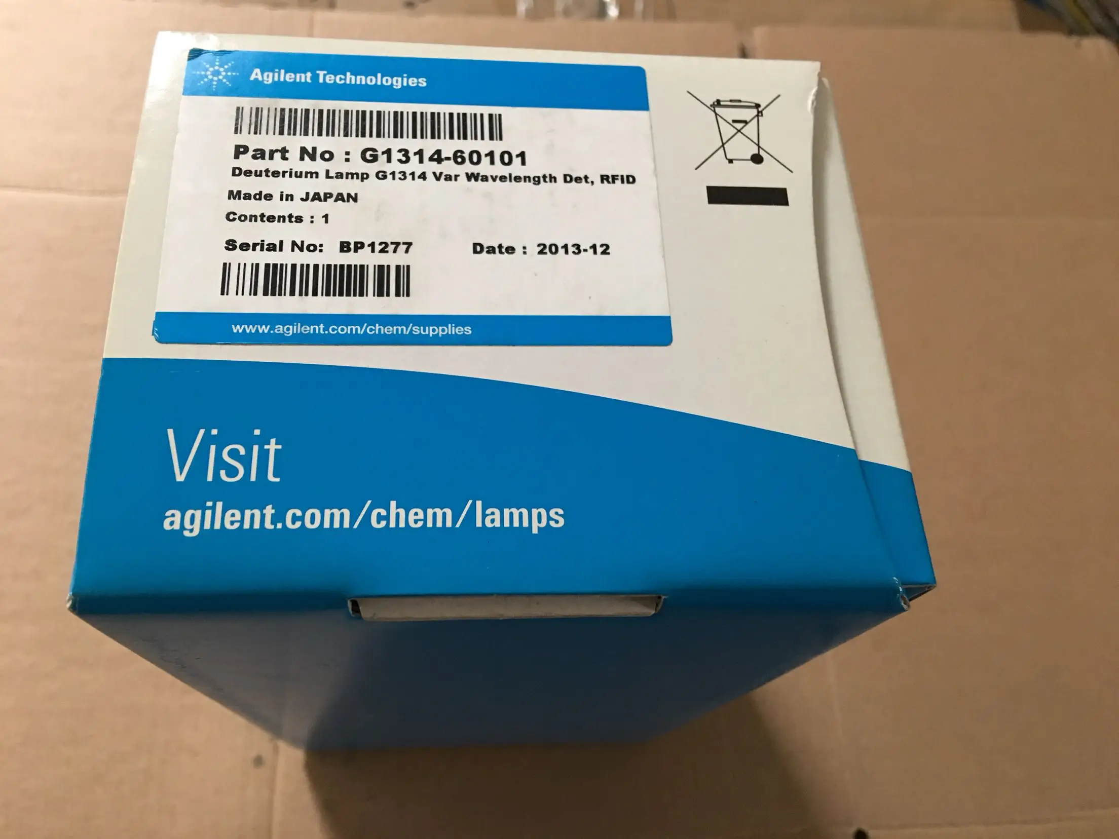 For Agilent Deuterium G1314-60101 Lamp Normal Use