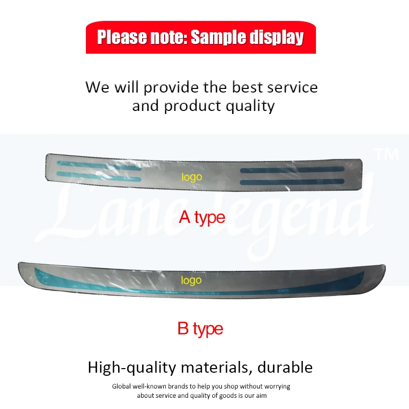 Car accessories stainless steel Rear Bumper Protector Sill Trunk Tread Plate Trim for Nissan Sylphy 2012-2015 Car styling