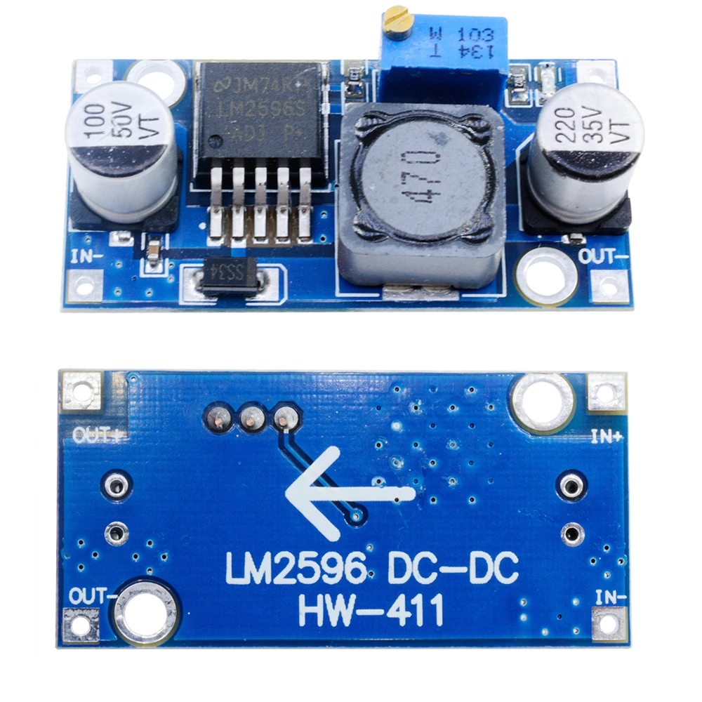 DC 24V 12V 3.3V LM2596 Buck Converter DC-DC 3.2V-35V to 1.25V-35V Adjustable Step-Down Power Supply Module Voltage Regulator