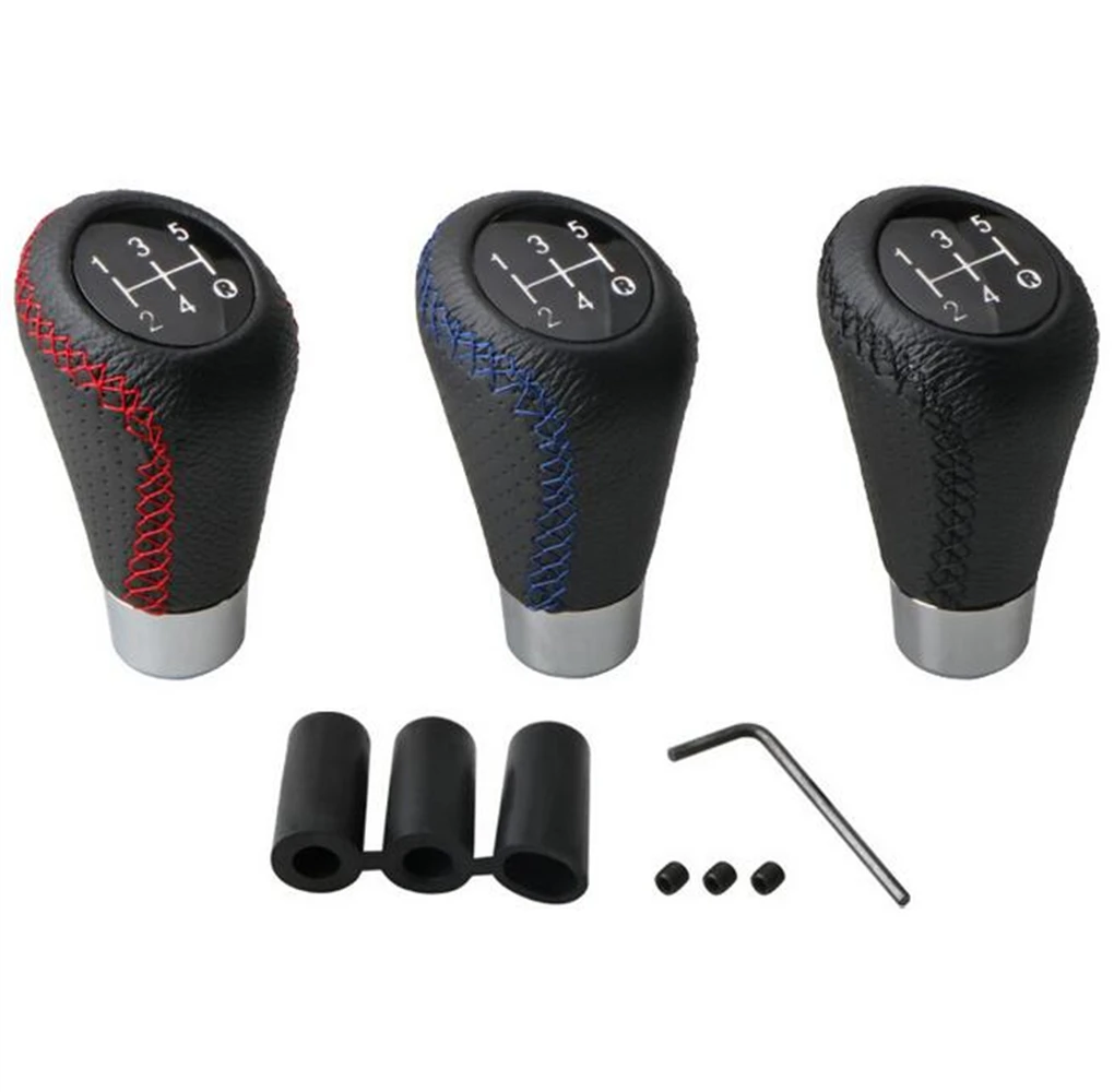 

Универсальная 5-скоростная автомобильная черная кожаная ручка переключения передач, автомобильная ручка переключения передач, кожаная ручка переключения передач, подходит для Honda Toyota Nissan Mitsubishi