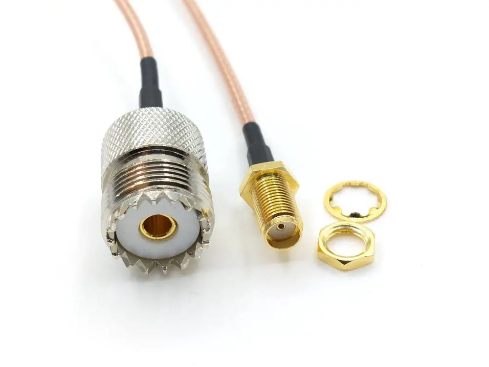 Imagem -05 - Cabo Coaxial Rabicho Sma Fêmea para Entrada Uhf So239 Conector 20 un Rg316