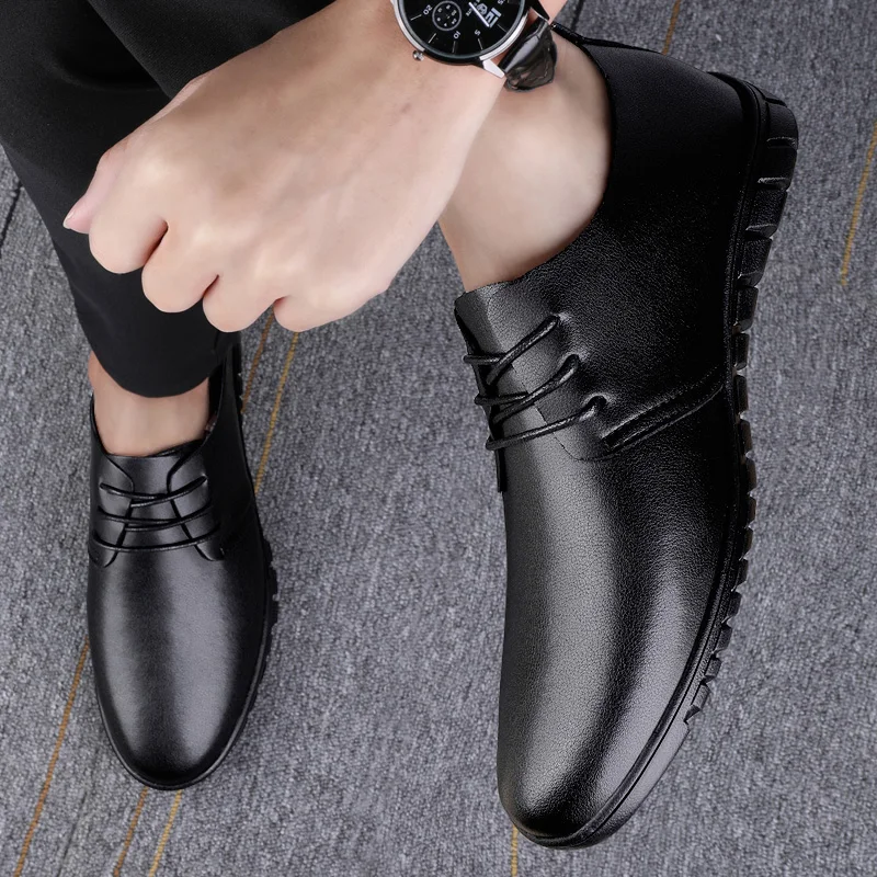 

Brand Men Oxfords Shoes British Style Men Genuine Leather Business Formal Shoes Dress Shoes Men Soft Flats Top Quality Loafers