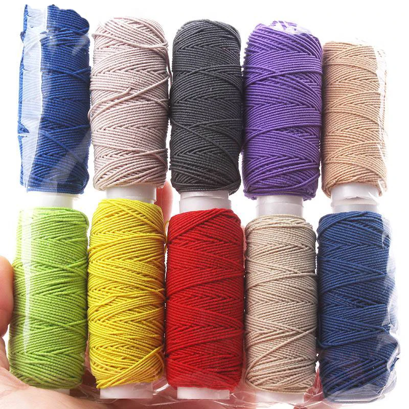 Pulaqi Elastic Thread Set Industrial Sewing Machine Thread Mixed Color Elastic Thread For Bracelet DIY Sewing Random 10 Roll/Set