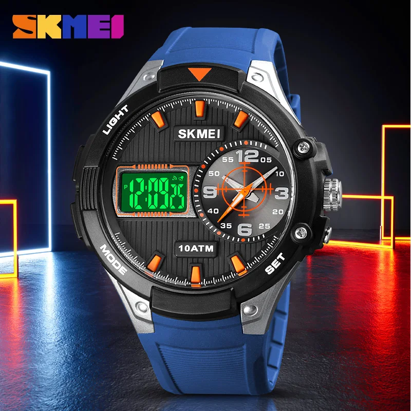 SKMEI Military Digital Watch For Men Outdoor Sport 100M Waterproof Wristwatch LED Display Male Clock Electronic Reloj hombre