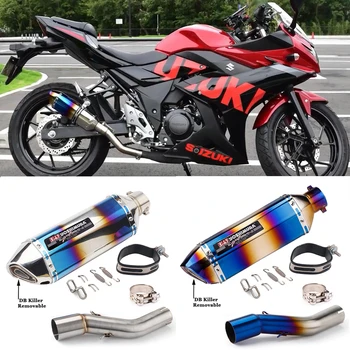 For SUZUKI GSX250 GSX250R DL250 Yoshimura Motorcycle Exhaust Muffler Escape Moto db killer Modify Slip-On Middle Link Pipe