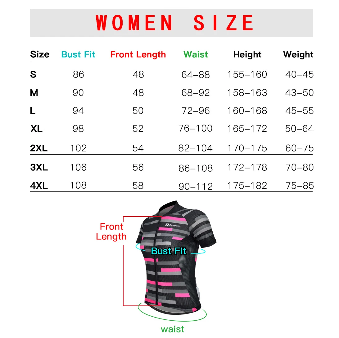 DAREVIE maglia da ciclismo da donna Soft Slim Fit maglia da ciclismo da donna Pro Team maglia da bici ad asciugatura rapida traspirante di alta qualità