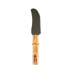 Baking Tool Stainless Steel Wood Bamboo Root Handle Toast Pizza Dessert Cake Bread Mini Small Cream Cheese Butter Spreader Knife