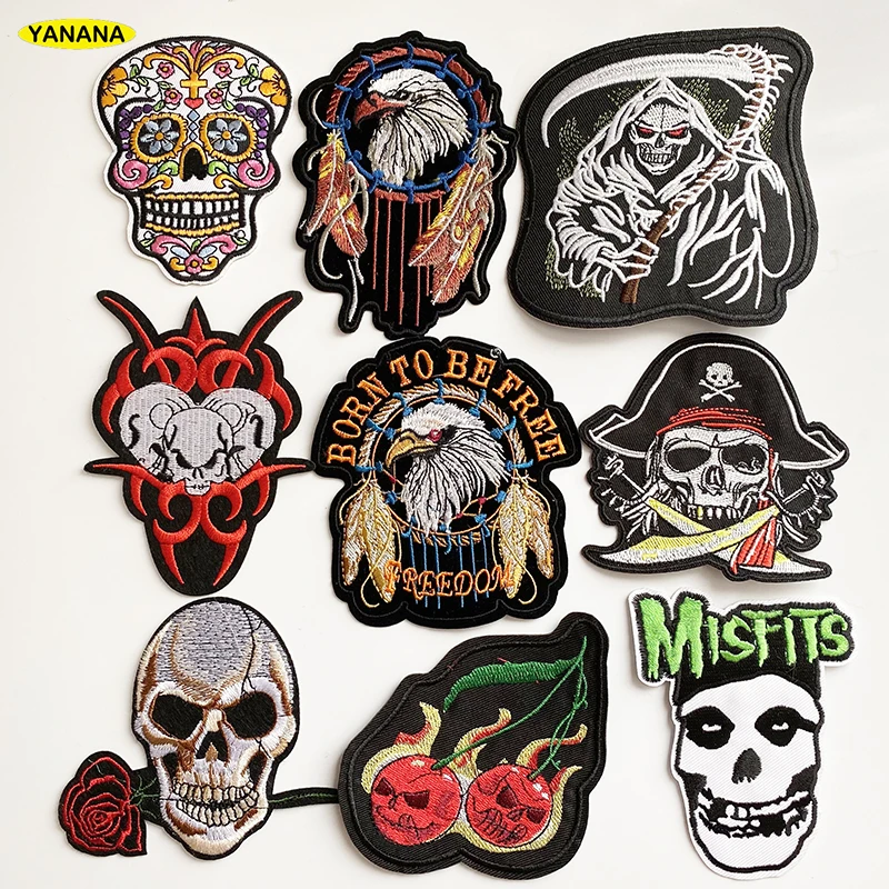 

big Wilderness Patch Iron On Patches Embroidery Patch For Clothing Stickers Badge Patches For Clothes Jacket Applique DIY
