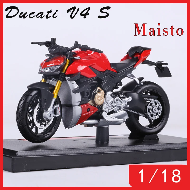 Maisto 1:18 Ducati Super Naked V4 S Red Diecast Model Bike Motorcycle