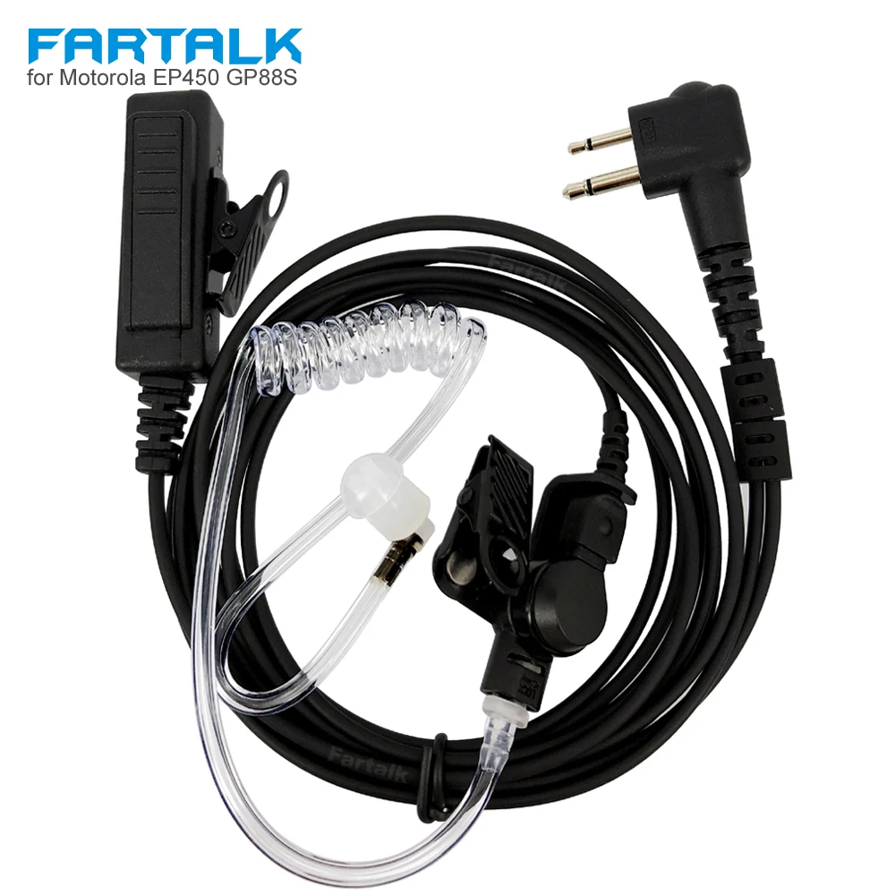 Acoustic Tube Earpiece Headset Mic for MOTOROLA DP1400 EP450 GP88S CP88 CP040 CP140 CP180 GP300 GP68 PR400 P080 Walkie Talkie