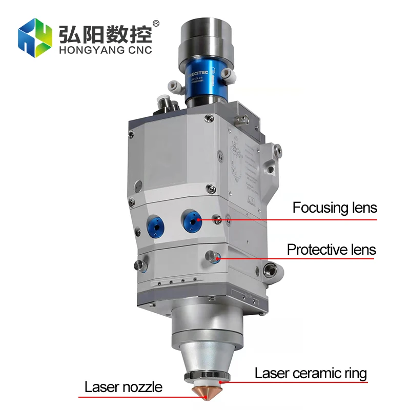 Cutting Head Laser Nozzle Double Layer Single Layer D32mm Diameter 0.8-5.0 Mm, CNC Welding Optical Fiber Hexagonal Copper Nozzle