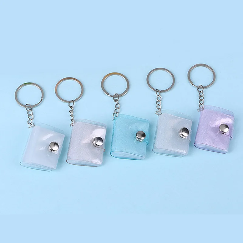 Clear PVC Small Picture Book Mini Photo Album Keychain Photos Key Chain