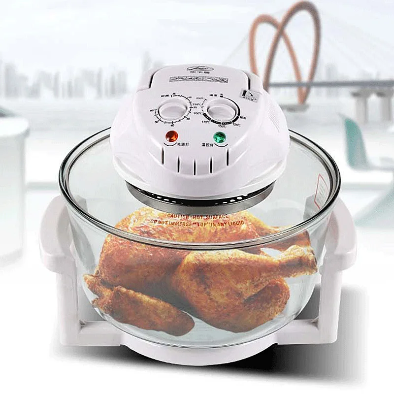 1pc 1300W Halogen Oven 12L Turbo Oven 220V Conventional Infrared Super Wave Oven Electric Fryer