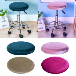 Velvet Elastic Round Chair Bar Stool Cover Slipcover Protector 30-38cm