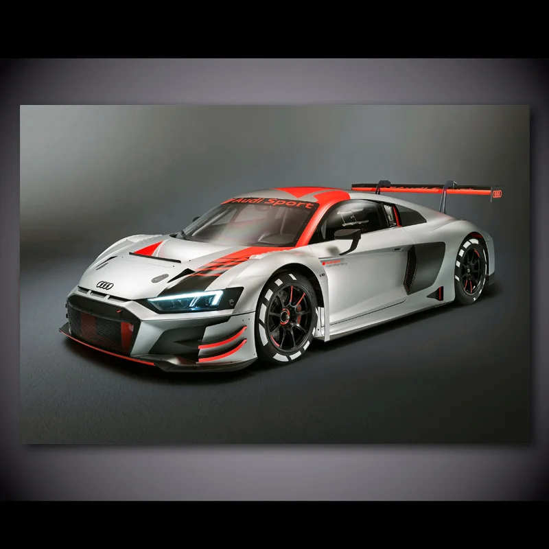 سيارات السباق الخارقة Audis R8 LMS GT3 سيارات السباق سيارات الرياضة ملصقات فنية للحائط ومطبوعات لوحات قماشية ديكور منزلي عصري