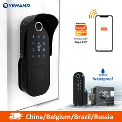 Tuya Smart Door Lock, WiFi, Controle Remoto, Impressão Digital, Rfid, Segurança