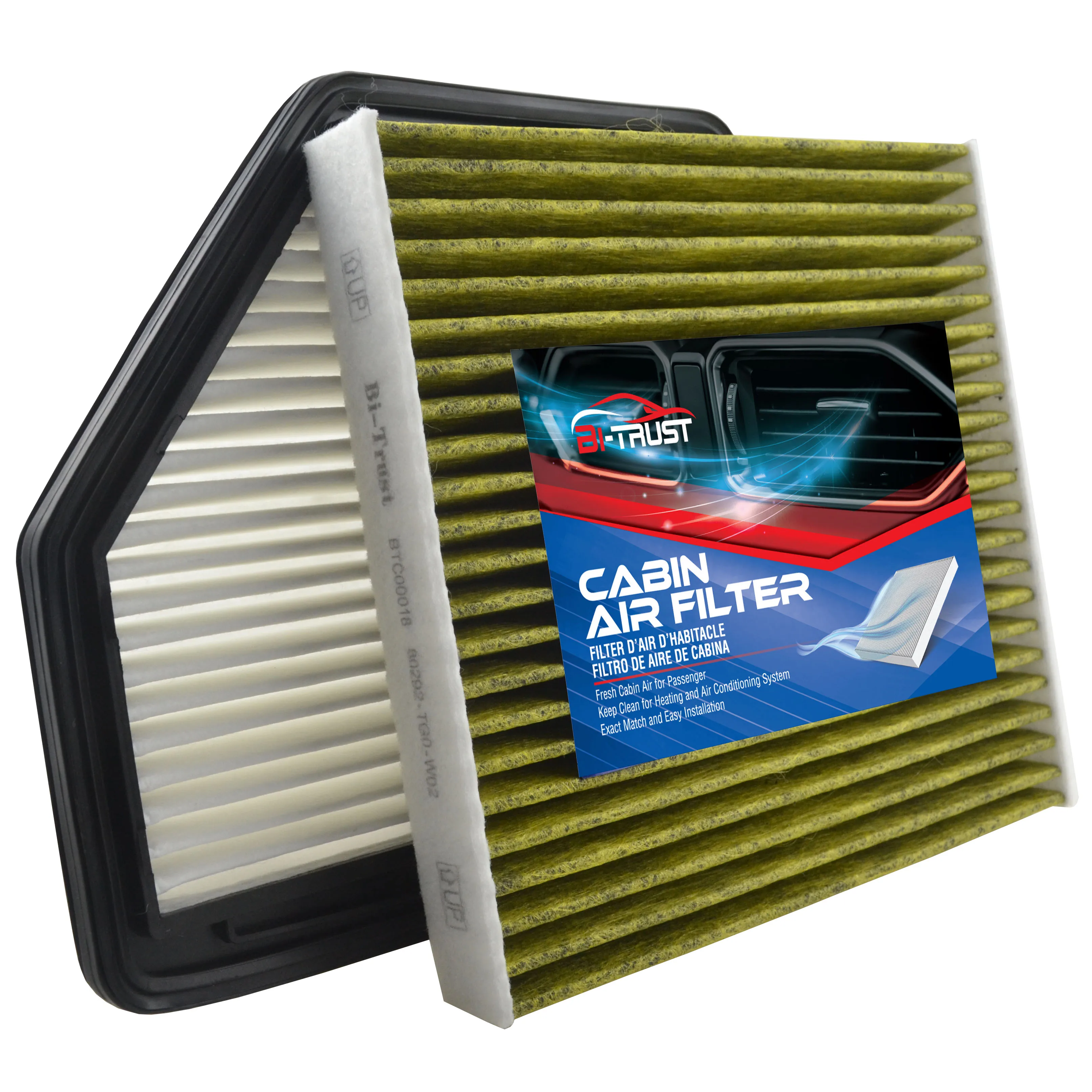 Bi-Trust Combo Set Carbon Engine & Cabin Air Filter for Honda HR-V 1.8L 2016-2018 80292-TBA-A11 CA1205