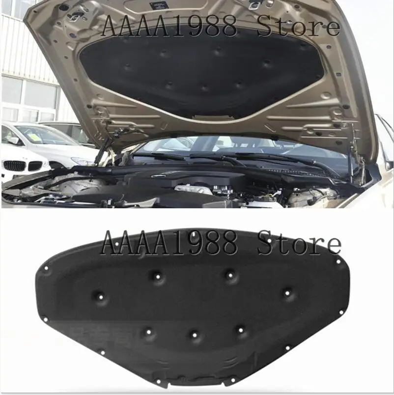 For BMW 3 Series  4Series F30 F40 2013-2019 Car Heat Sound Insulation Cotton Front Hood Engine Firewall Cover Noise Deadener