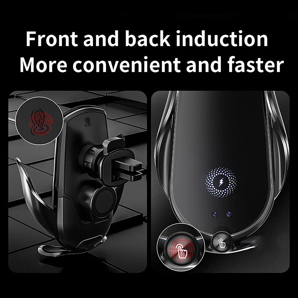 Car Phone Holder 15w Wireless Charger Auto Holder Stand Stents Infrared Electric Automatic Induction Mobile Phone Accessories