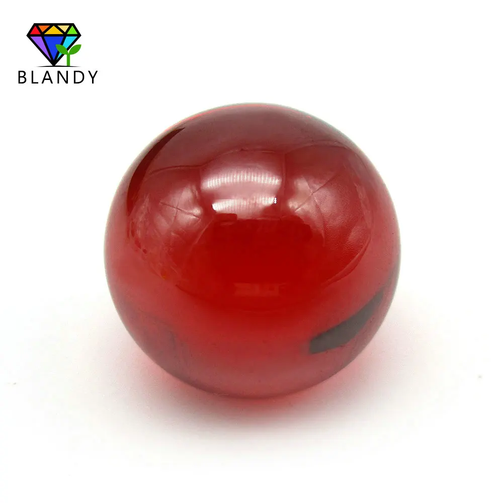 Round CZ Stones High Qaulity MOQ=1pc 20mm Round Ball Synthetic Pink Cubic Zirconia Stone For Jewelry