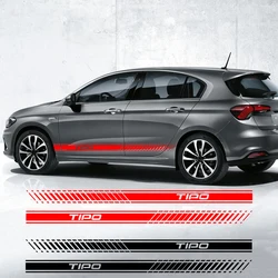 2PCS Car Door Side Sticker For FIAT tipo Auto Sport Styling Decal Vinyl Film Automobile Car Tuning Accessories