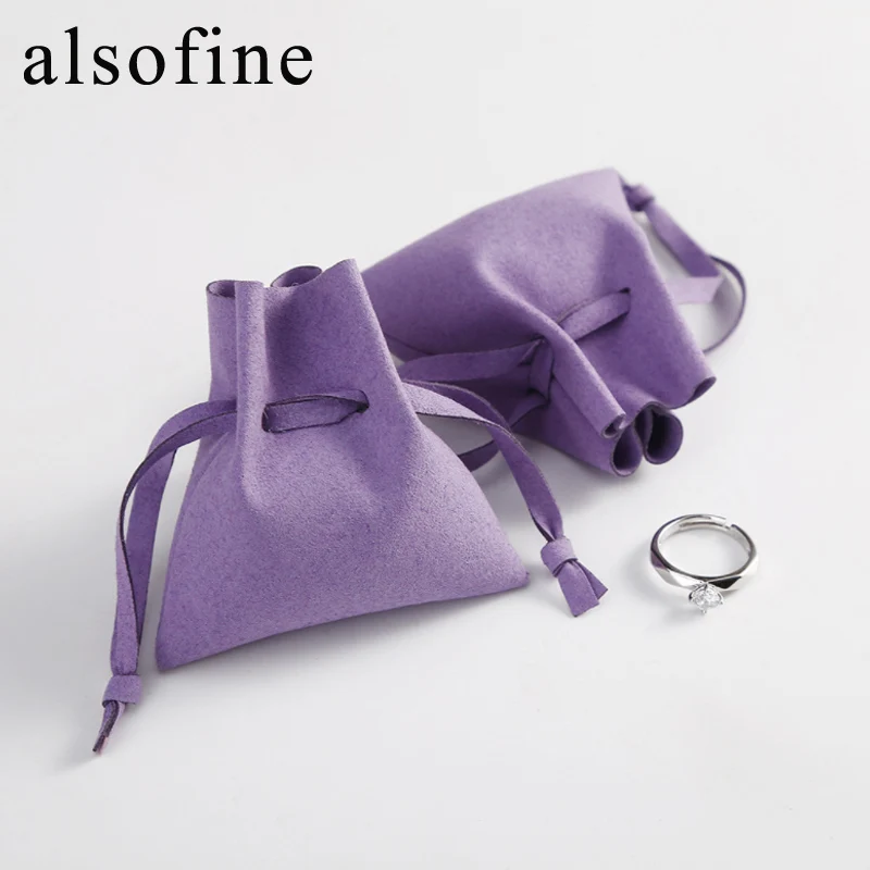 

New Arrival Jewelry Bag Necklace Earrings Jewelry Earphone Bag Microfiber Velvet Bag Microfiber Imitation Leather Small Item Bag