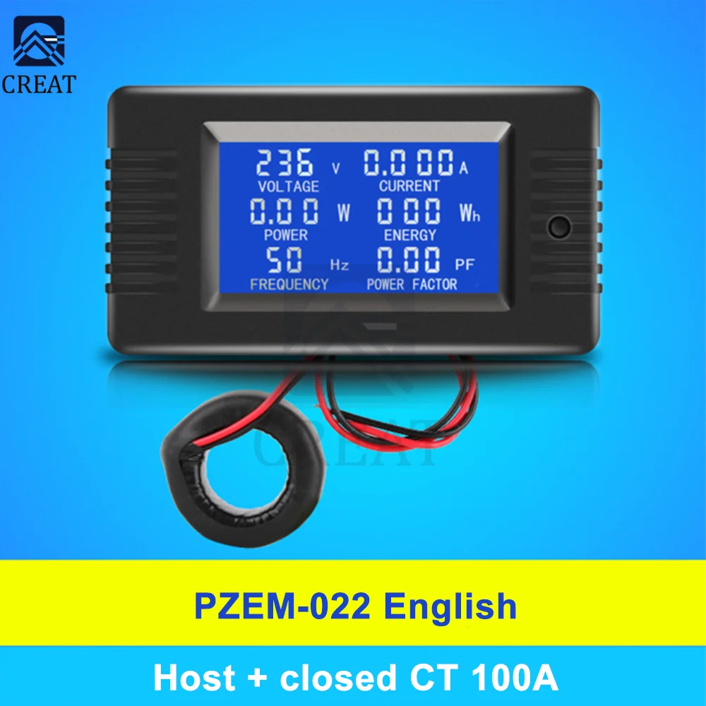 PZEM-022 100A Battery Tester DC Voltage Current Power Capacity Meter Resistance Residual Electricity Meter