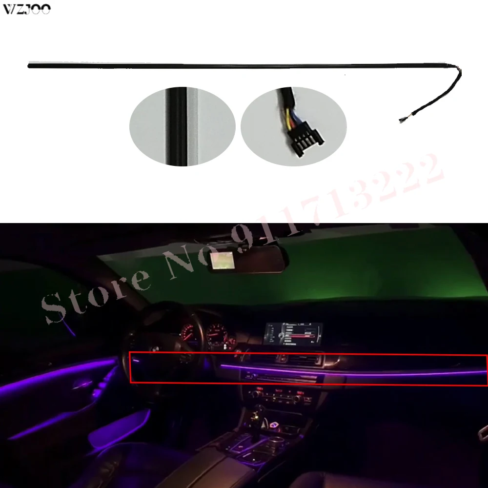 10/64 color LED Ambient Light For BMW 3/ 4/5 /7 Series Center console  Decorative Trims Lamp bar Atmosphere Light