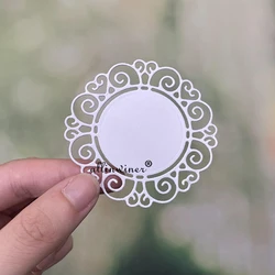 Koronki serca okrągły talerz metalu wykrojniki szablony Die Cut dla DIY Scrapbooking papierowa karta albumu tłoczenie