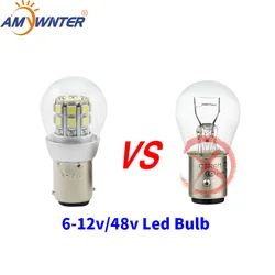 Hot-sale S25 1157 Dual-intensity 6v P21/5w Led Bulb Bay15d Smd 2835 Chip Car-ship Indicator Light Rear Lamp