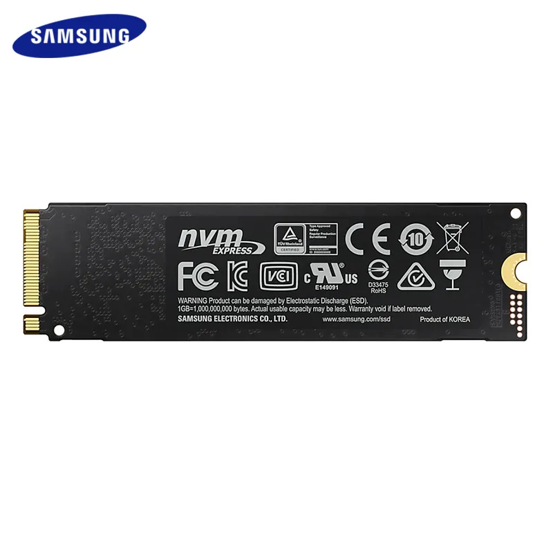 Imagem -05 - Samsung-disco Rígido Ssd M.2 100 1tb 500gb 250gb 970 Evo Plus Nvme Disco de Estado Sólido m2 2280 Tlc Pcie Gen 3.0x4 Nvme 1.3