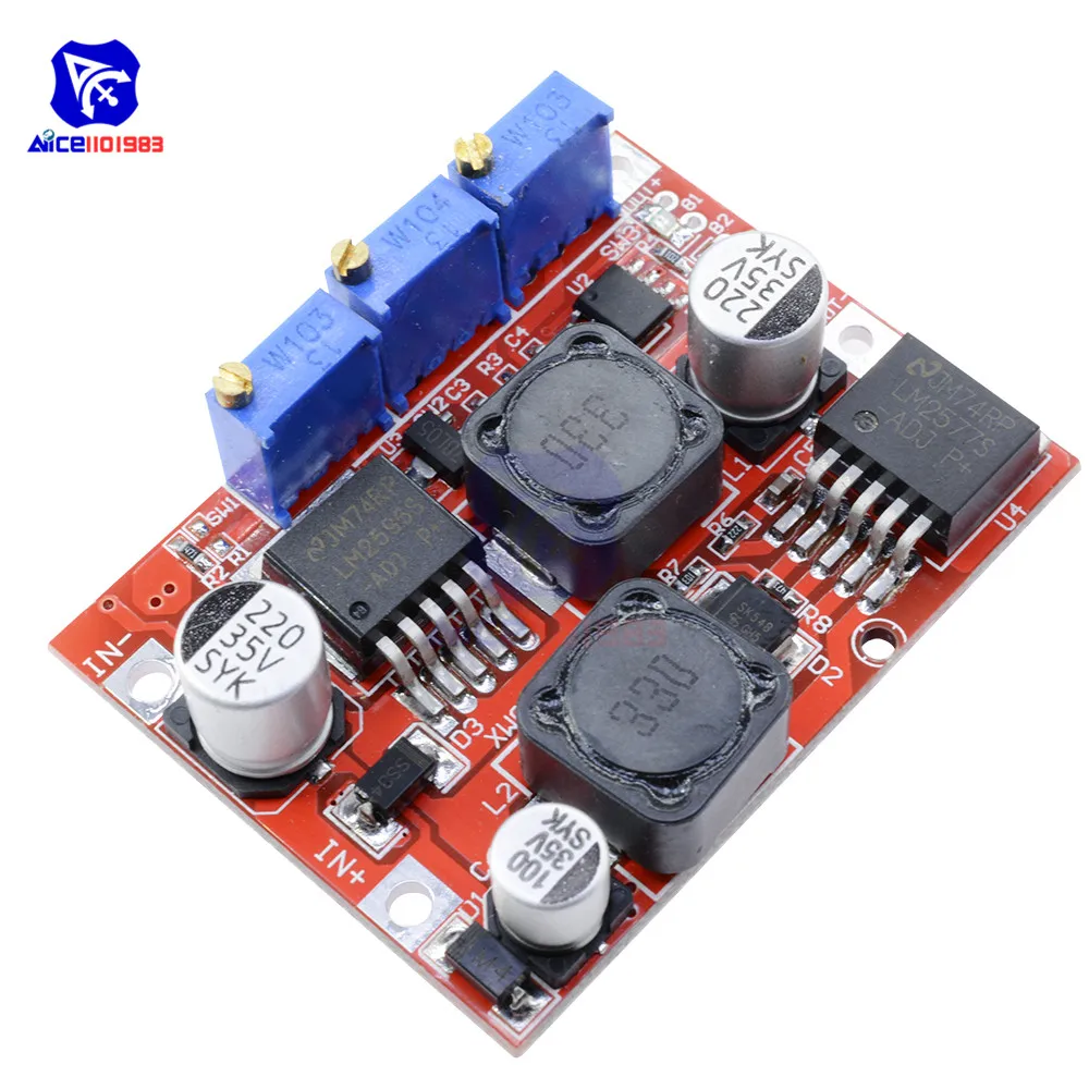 diymore DC-DC 4 -35V to 1.25 -25V Solar Energy Automatic Buck Boost Converter Step Down Step Up Power Supply Module Board