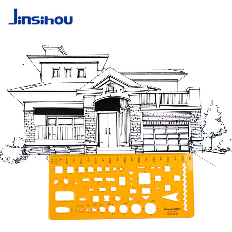 Jinsihou Drafting Template/Stencil Ruler K Resin Soft Architect/Construction/Geometry/Math/Furniture/Curve/Round Measuring Tool