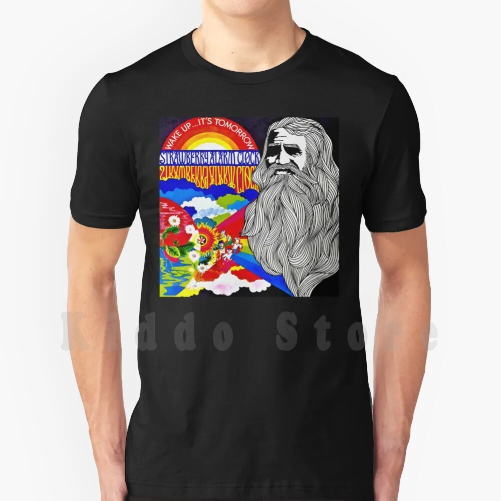 Strawberry Alarm Clock T Shirt Cotton Men DIY Print Cool Tee Strawberry Alarm Wake Up Its Tomorrow Incense And Peppermints Band