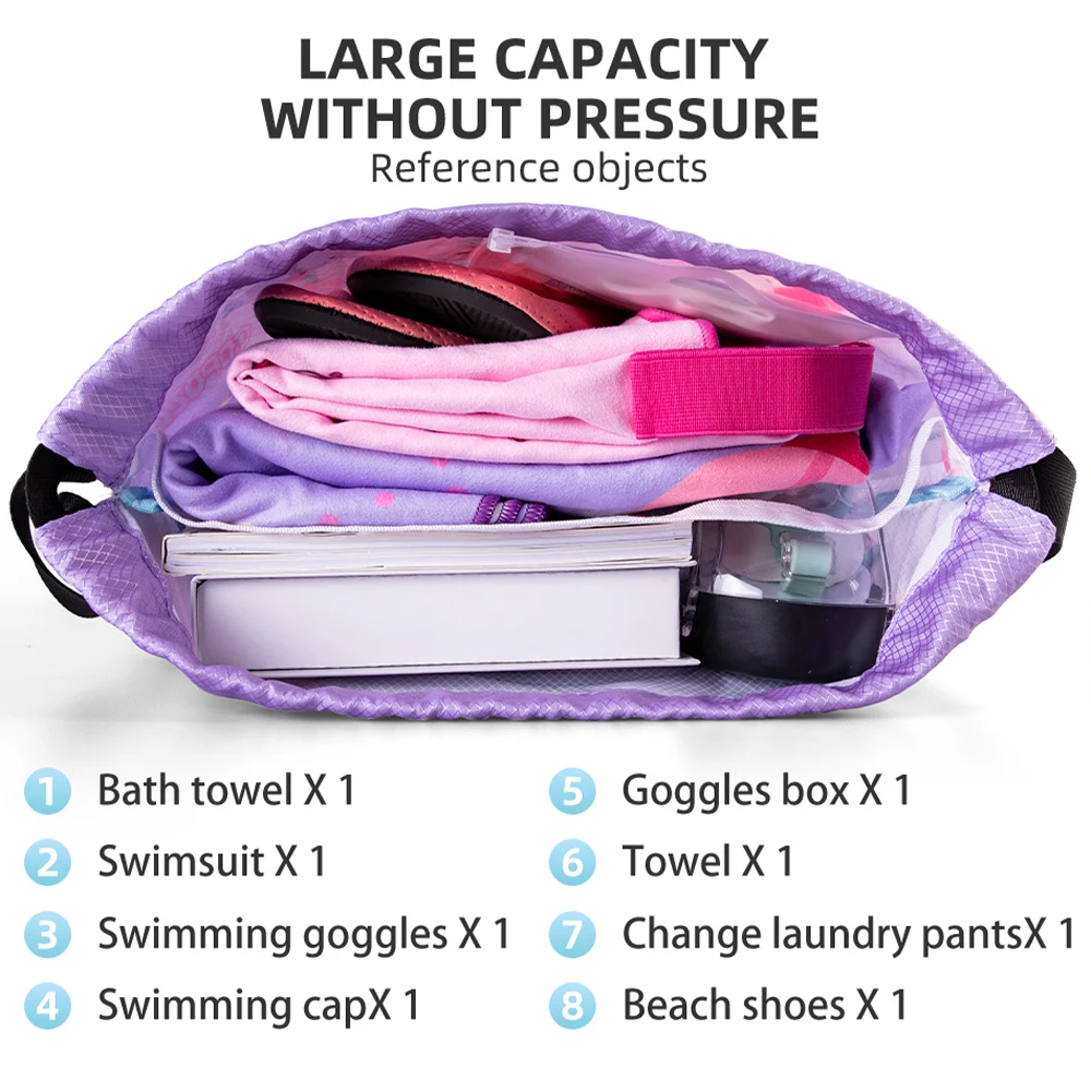 Copozz criança mochila à prova dwaterproof água sacos de esportes crianças meninos meninas natação mochila combo seco molhado sacos acampamento piscina praia ao ar livre