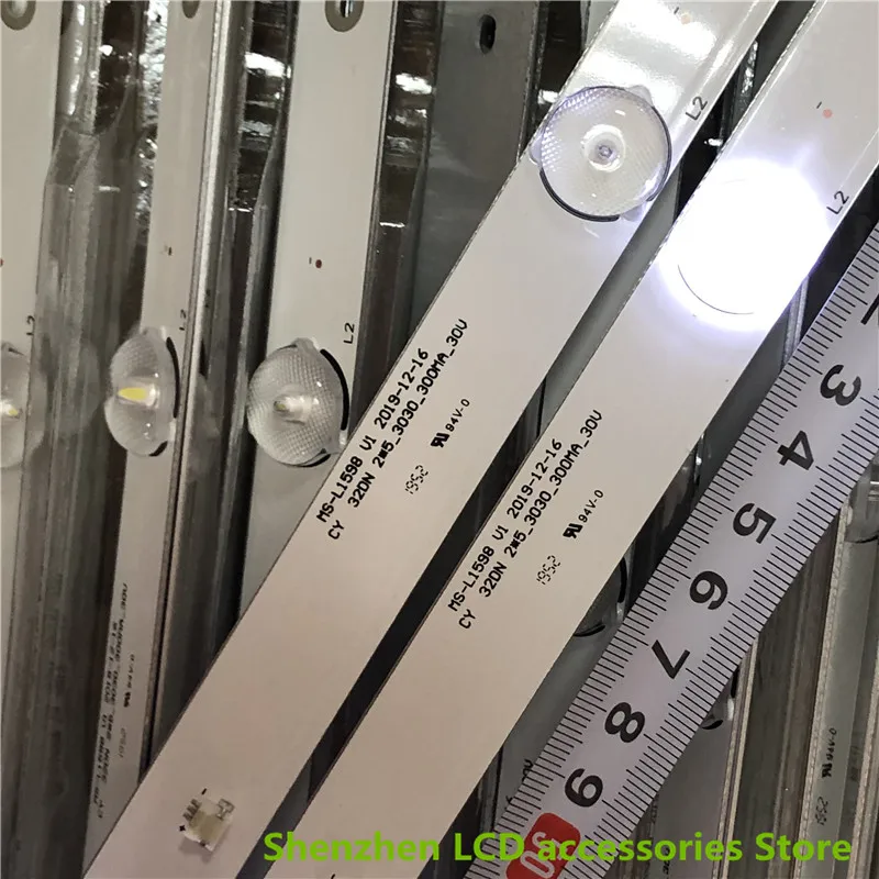 580 مللي متر LED شريط إضاءة خلفي 5 مصابيح ل 32 'تلفاز LCD MS-L1598 V1 32DN 2 * 5_3030_300MA_30V 6V 5LED 100% جديد