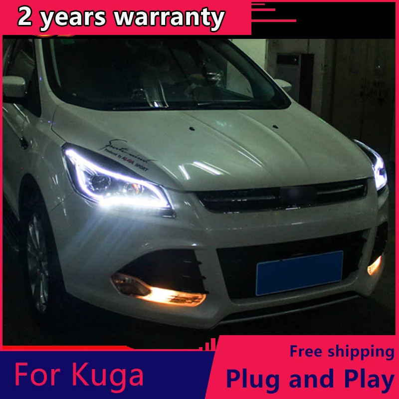 

KOWELL Car Styling for Ford Kuga Headlights 2014-2015 Escape LED Headlight DRL Bi Xenon Lens High Low Beam Parking Fog Lamp