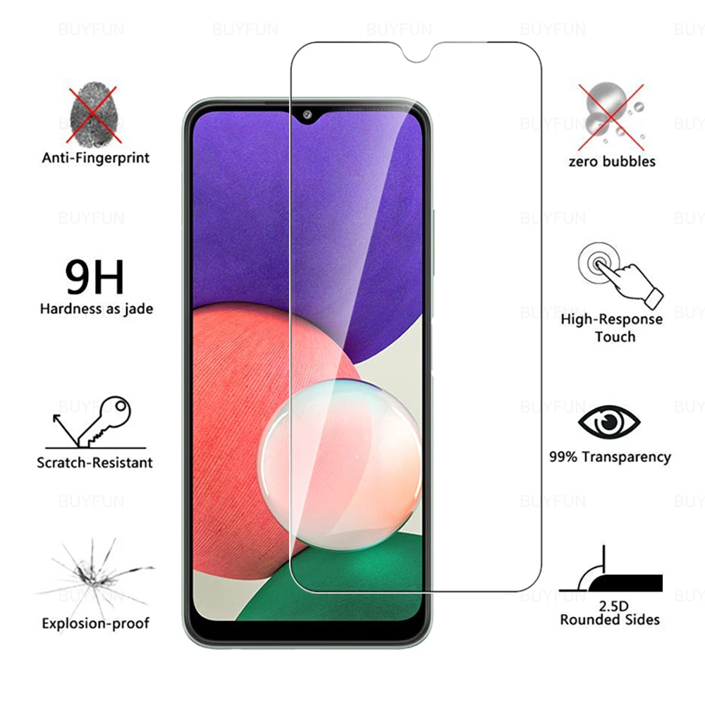 6in1 tela de vidro temperado protetor para samsung galaxy a22 a32 a52 a52s a72 4g 5g a12 a53 a13 4g canera lente película protetora