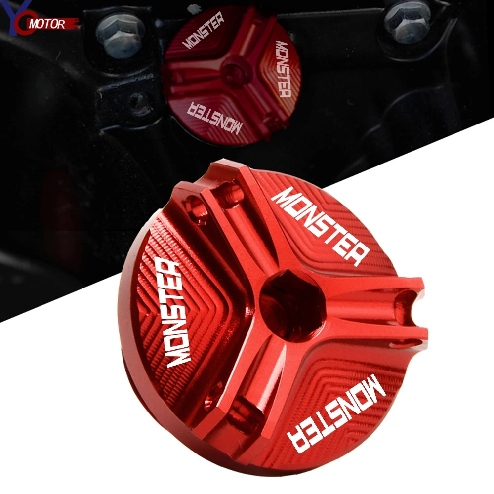 

Red/Black CNC For DUCATI Monster 696 796 821 797 1200 1200s Motorcycle M20*2.5 Aluminum Engine Oil Filter Cup Plug Cover Screw