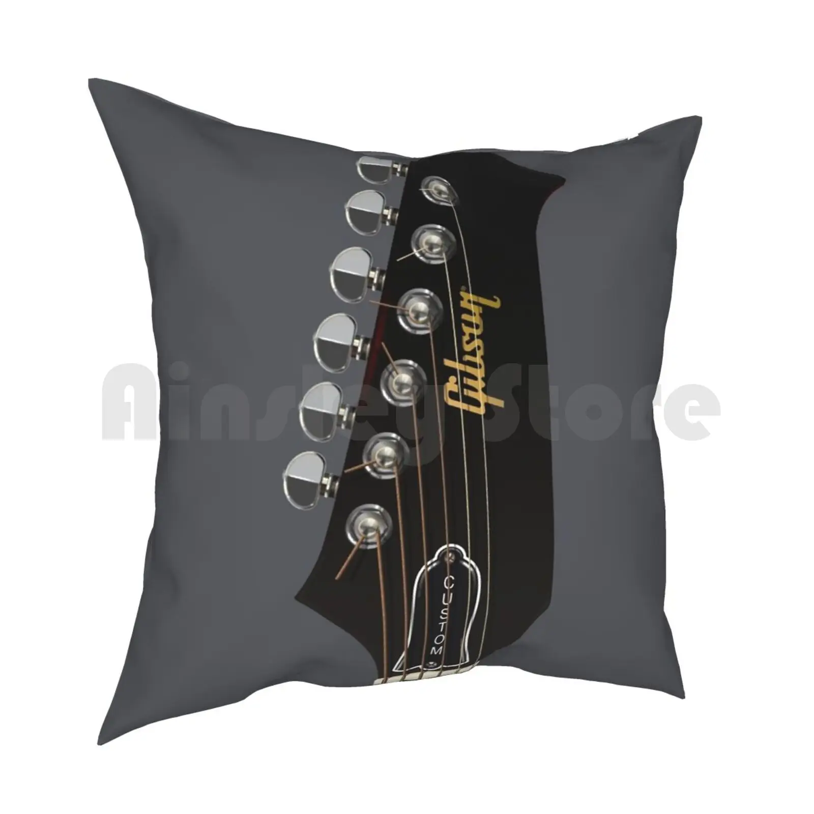 Guitar Headstock Art-Trini Lopez Pillow Case Printed Home Soft DIY Pillow cover Guitar Headstock Tuning String Music Neck