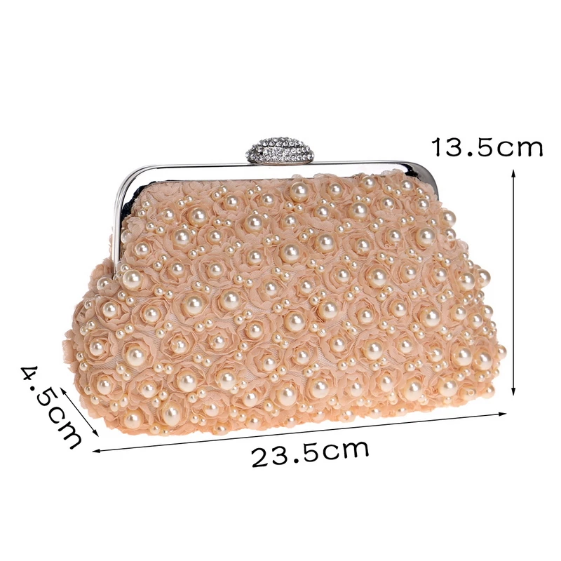 SEKUSA-Bolsas pérola oca para mulheres, bolsas femininas, pequenas garras para senhora, concha de diamantes, noivas com jantar, bolsa de casamento