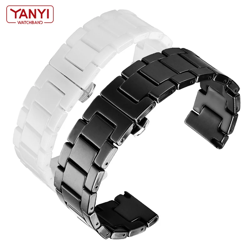 Ceramic Watch Band 14mm 16mm 18mm 20mm 22mm watchband for omega moonswatch Amazfit Samsung strap mens women wristwatches band