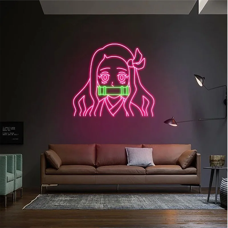 

Aesthetic Cute NEKUZO Neon Sign Custom Decoracion Acrylic For Shop Party Gift Home Kawaii Anime Wall Room Decor