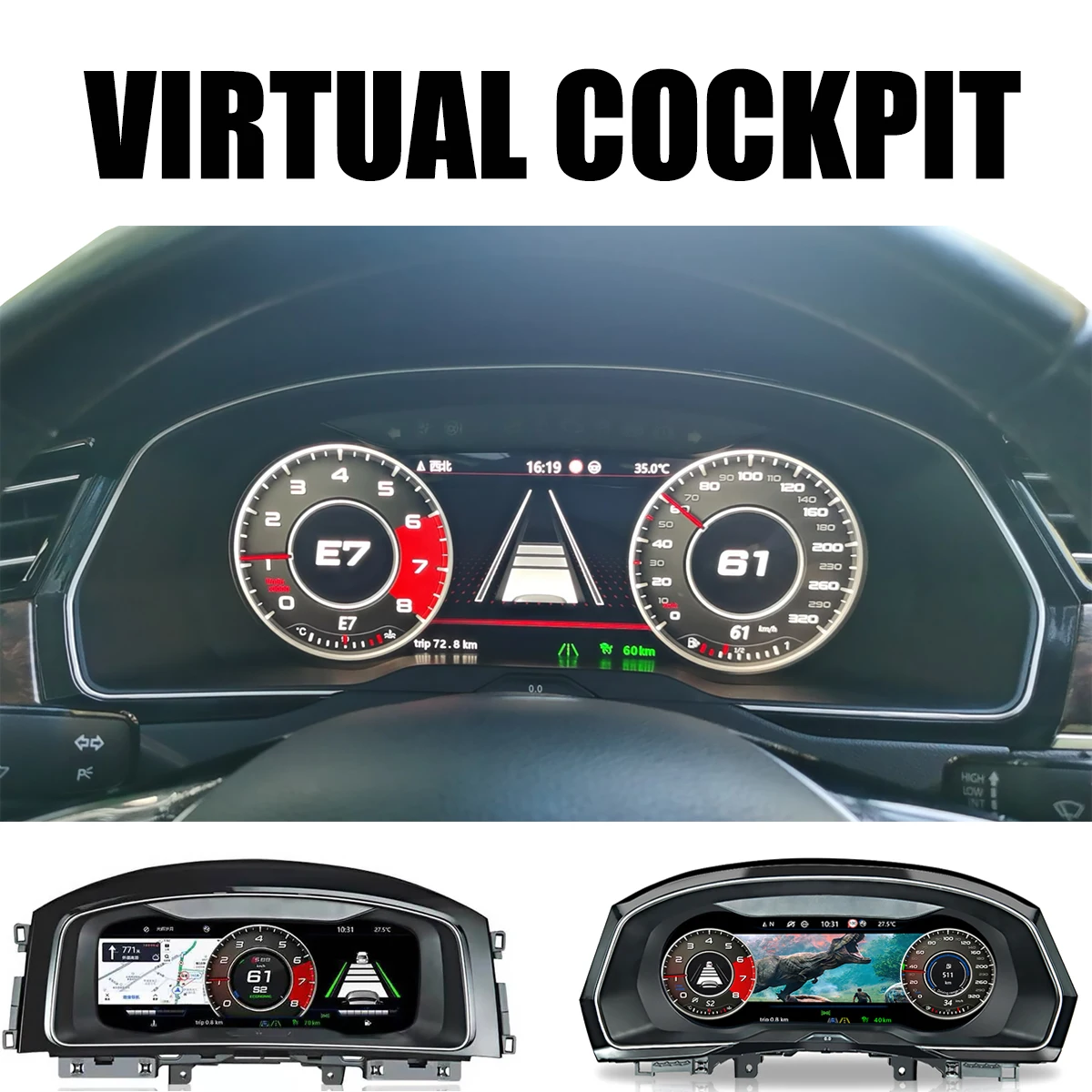 

Digital Virtual Cockpit Instrument Gauge Cluster For VW Golf 6 7 PASSAT CC B8 Tiguan Scirocco Jetta Speedometer Dashboard Panel