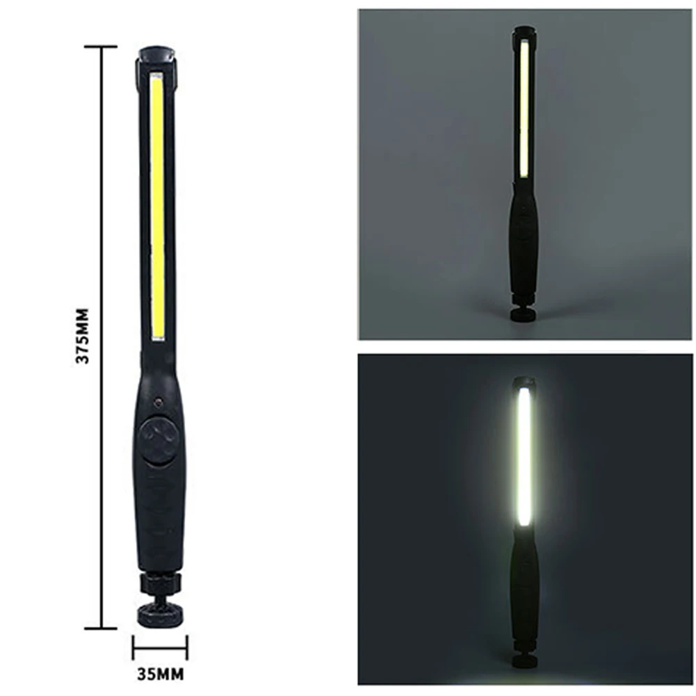 COB LED Flashlight Magnetic Work Light USB Rechargeable Torch Hook Portable Lantern Inspection Light Camping Car Repair Lamp