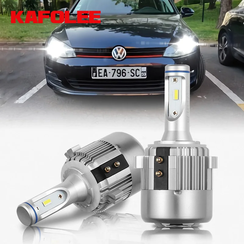 

KAFOLEE 2x G2 Car Headlight Bulb LED 72W 8000LM Super Brightness 6000K Cool White Low Beam for VW Passat Golf MK6 MK7 GTI Tiguan